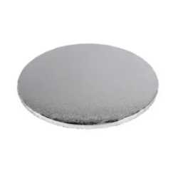PODKŁAD CUKIERNICZY OKRĄGŁY SREBRNY (34 CM)