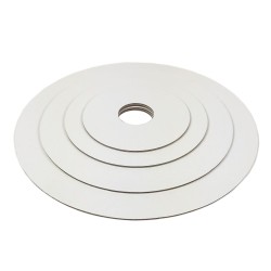 PODKŁAD CUKIERNICZY OKRĄGŁY BIAŁY Z OTWOREM (20 CM)