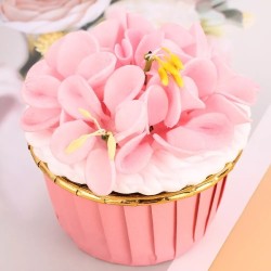 PAPILOTKI DO MUFFINEK RÓŻOWO ZŁOTE (50 SZT)