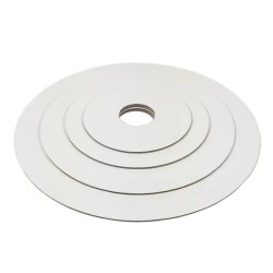 PODKŁAD CUKIERNICZY OKRĄGŁY Z OTWOREM BIAŁY (9 CM)