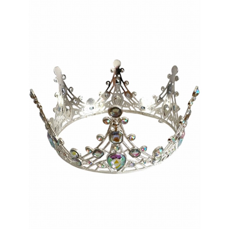 OZDOBA NA TORT SREBRNA KORONA KSIĘŻNICZKI (1 SZT)