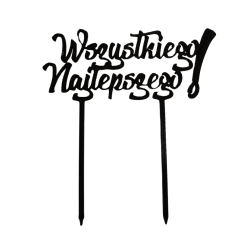 TOPPER CZARNY WSZYSTKIEGO NAJLEPSZEGO (1 SZT)