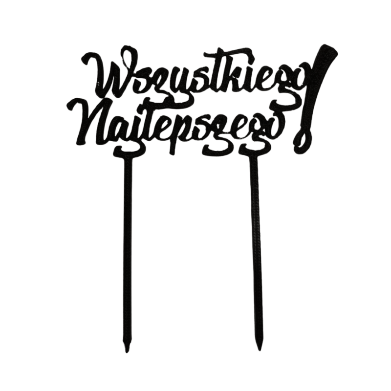 TOPPER CZARNY WSZYSTKIEGO NAJLEPSZEGO (1 SZT)