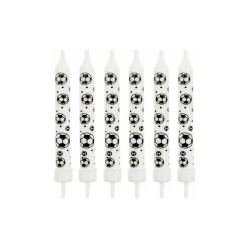 ŚWIECZKI URODZINOWE PIŁKA NOŻNA (6 SZT)