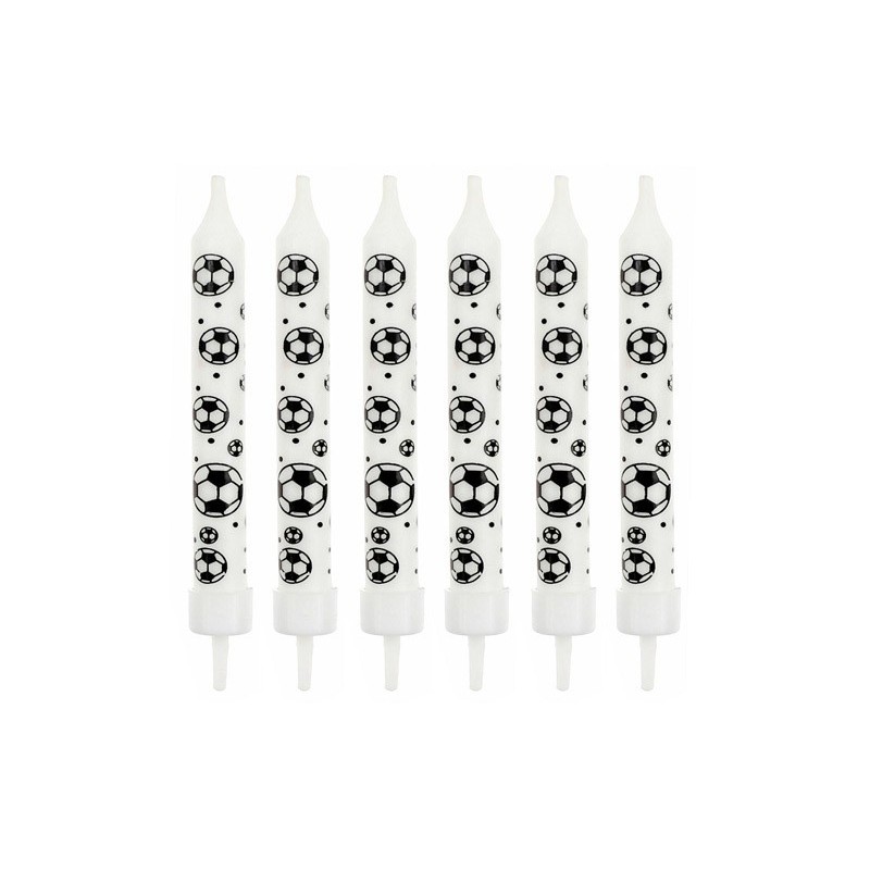 ŚWIECZKI URODZINOWE PIŁKA NOŻNA (6 SZT)