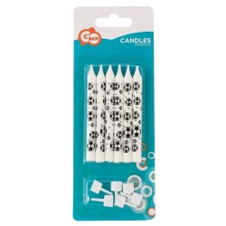 ŚWIECZKI URODZINOWE PIŁKA NOŻNA (6 SZT)