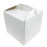 KARTON NA TORT BIAŁY Z RĄCZKĄ 360x360x320 MM
