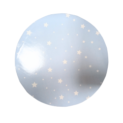 PODKŁAD CUKIERNICZY NIEBIESKI W GWIAZDKI (25 CM)