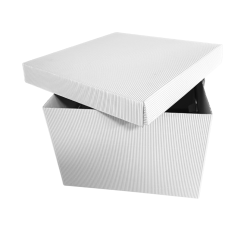 KARTON NA TORT PRĄŻKOWANY BIAŁY 360X250 MM