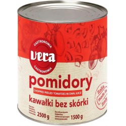 POMIDORY BEZ SKÓRKI W KAWAŁKACH W SOSIE WŁASNYM (2,5 KG)