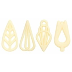 DEKORACJE CZEKOLADOWE AŻURKI FINEZJA BIAŁE (610 SZT)