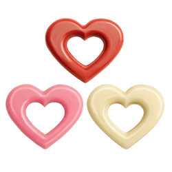 DEKORACJE CZEKOLADOWE SERCE W SERCU (126 SZT)