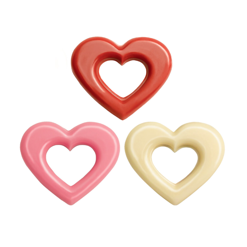 DEKORACJE CZEKOLADOWE SERCE W SERCU (126 SZT)