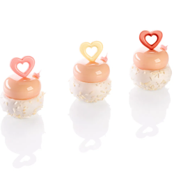 DEKORACJE CZEKOLADOWE SERCE W SERCU (126 SZT)