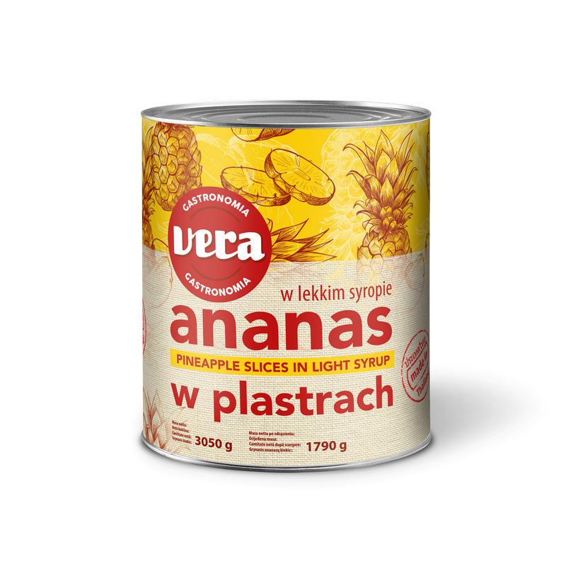 ANANAS PLASTRY W LEKKIM SYROPIE (3050 G)