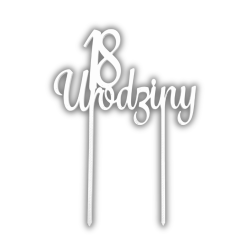BIAŁY TOPPER 18 URODZINY