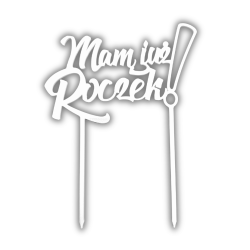 BIAŁY TOPPER MAM JUŻ ROCZEK