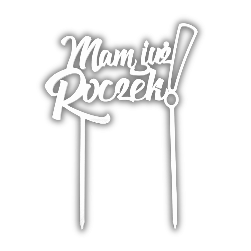 BIAŁY TOPPER MAM JUŻ ROCZEK