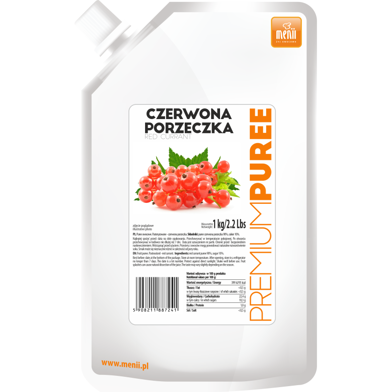 PUREE CZERWONA PORZECZKA PREMIUM (1 KG)