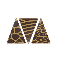 DEKORACJE CZEKOLADOWE TRÓJKĄTY SAFARI (252 SZT)