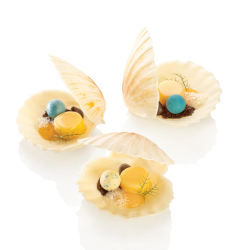 DEKORACJE CZEKOLADOWE KULKI NIEBIESKA PERŁA (49 SZT)