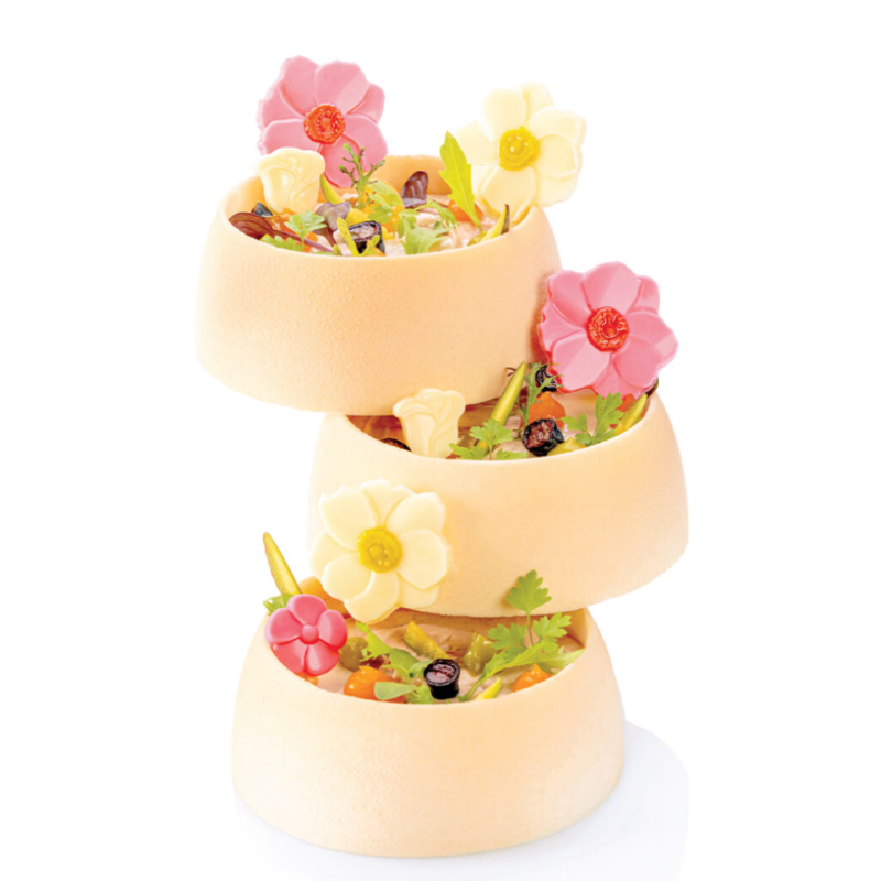 DEKORACJE CZEKOLADOWE KWIATY CLASSIC (216 SZT)