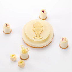 DEKORACJE CZEKOLADOWE HOSTIA BIAŁA (32 SZT)