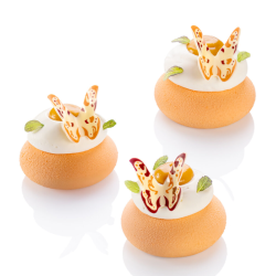 DEKORACJE CZEKOLADOWE KOLOROWE MOTYLE (108 SZT)