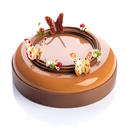 DEKORACJE CZEKOLADOWE KOLOROWE MOTYLE (108 SZT)