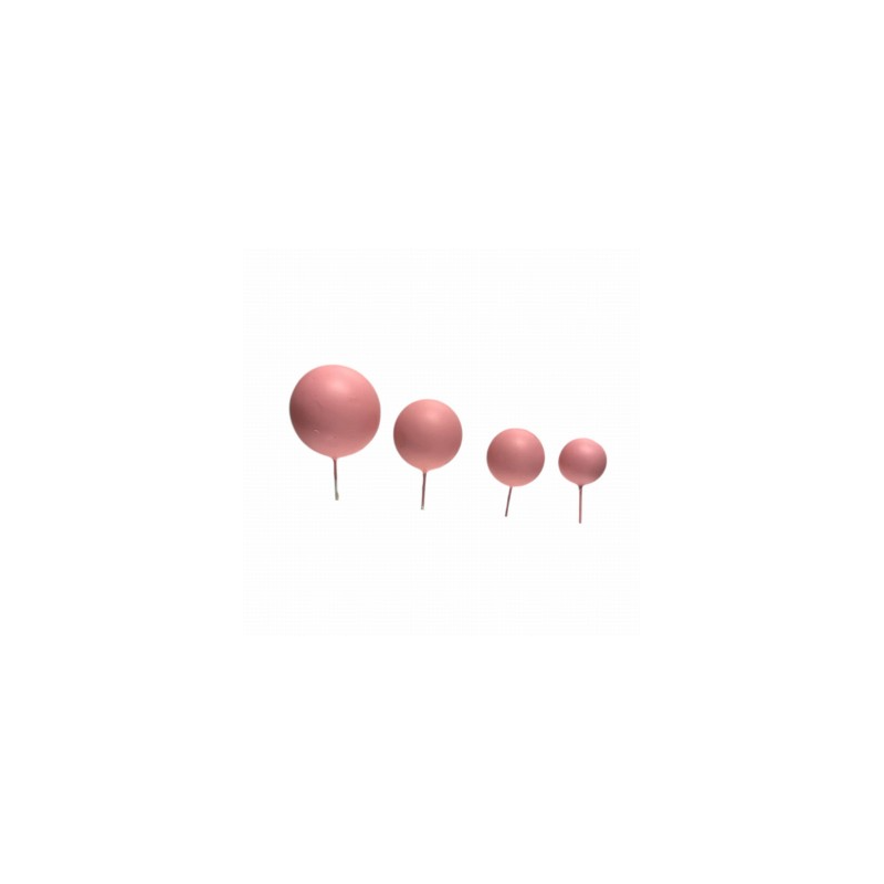 KULKI DEKORACYJNE BABY PINK MAT (20 SZT)