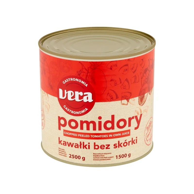 POMIDORY CAŁE BEZ SKÓRKI W SOSIE (2500 G)