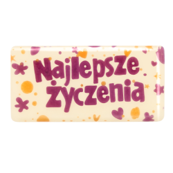 DEKORACJE CZEKOLADOWE PLAKIETKA NAJLEPSZE ŻYCZENIA (159 SZT)