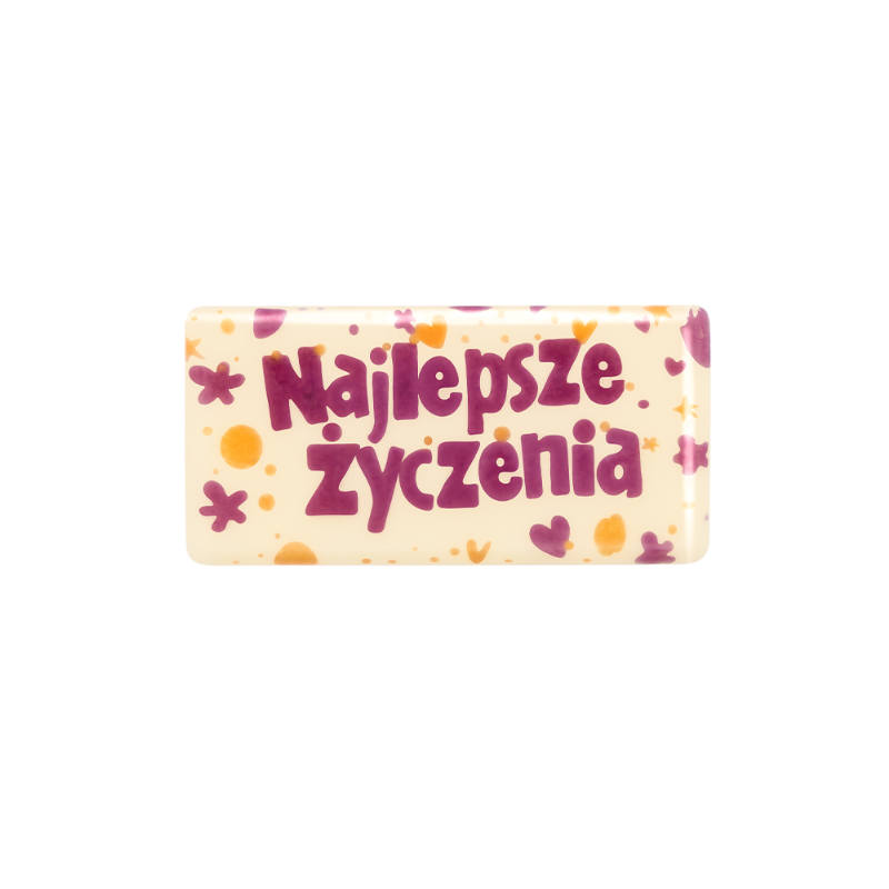 DEKORACJE CZEKOLADOWE PLAKIETKA NAJLEPSZE ŻYCZENIA (159 SZT)