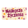 DEKORACJE CZEKOLADOWE PLAKIETKA NAJLEPSZE ŻYCZENIA (159 SZT)