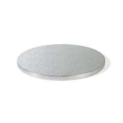PODKŁAD POD TORT OKRĄGŁY SREBRNY (20 CM)