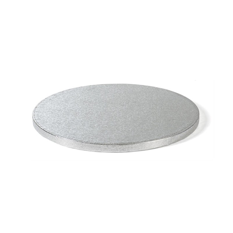 PODKŁAD POD TORT OKRĄGŁY SREBRNY (20 CM)