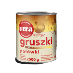 GRUSZKA POŁÓWKI W LEKKIM SYROPIE (2500 G)