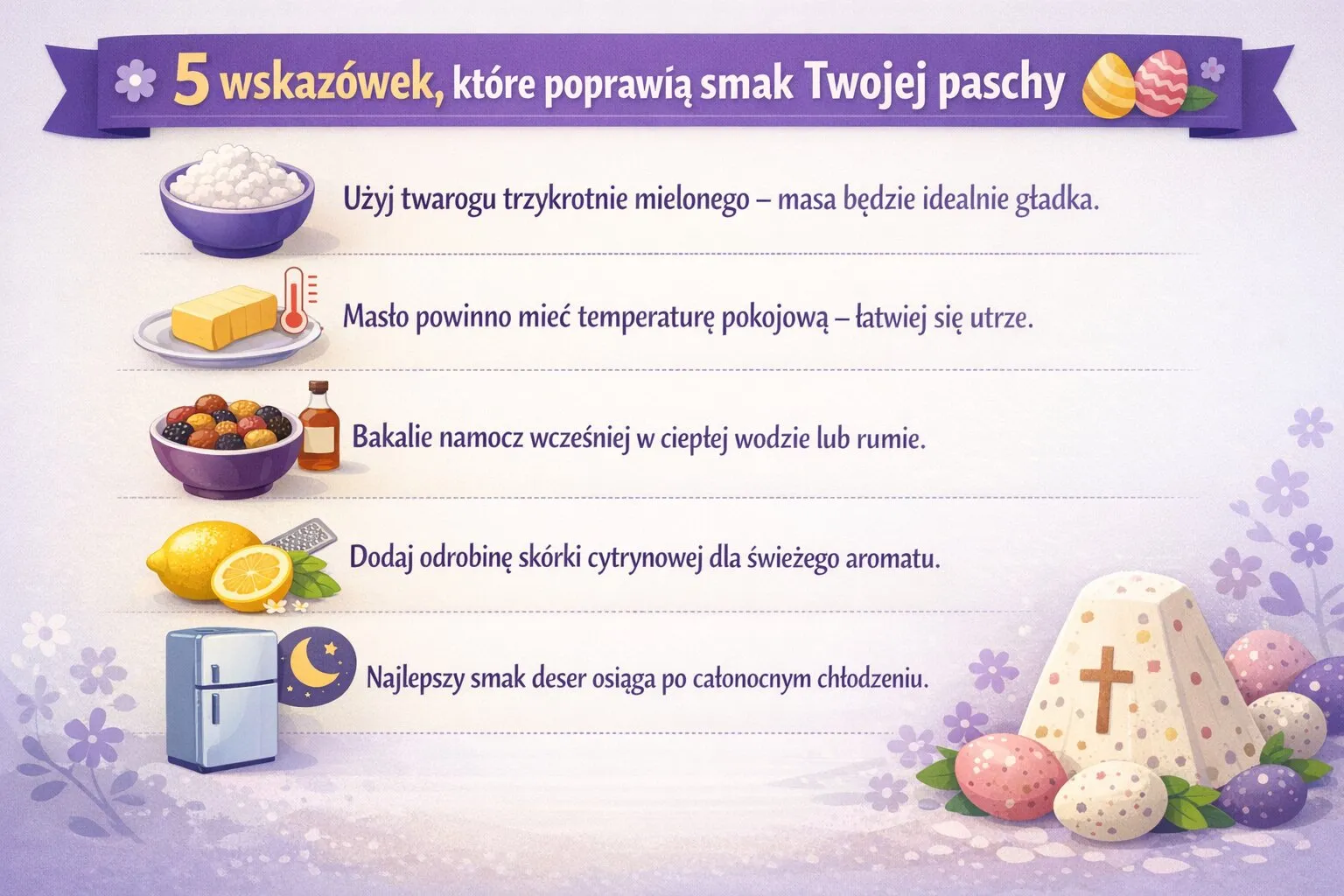 5 wskazówek, które poprawią smak Twojej paschy